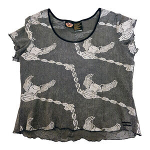 Harley-Davidson women's Crop mesh top with logo L casual